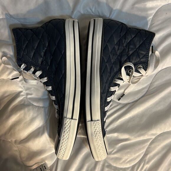 Converse All Stars Blue Quilted Hi Tops Size 7.5 Men’s - Picture 4 of 7